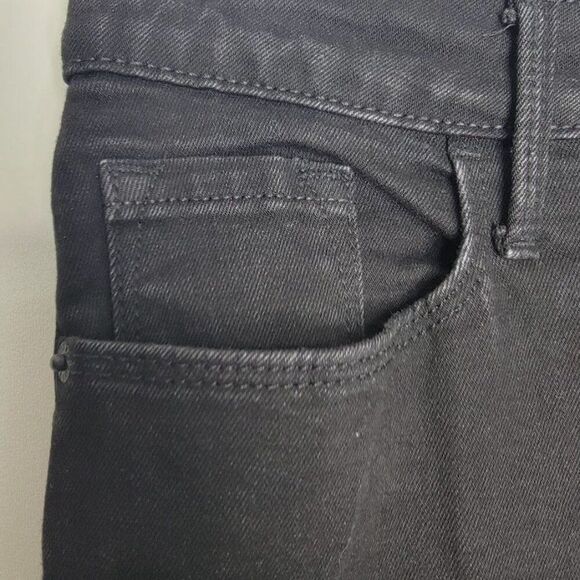 Old Navy High-Rise Kicker Boot-Cut Jeans Size 8 Black Denim With Secret Smooth P - Picture 8 of 10